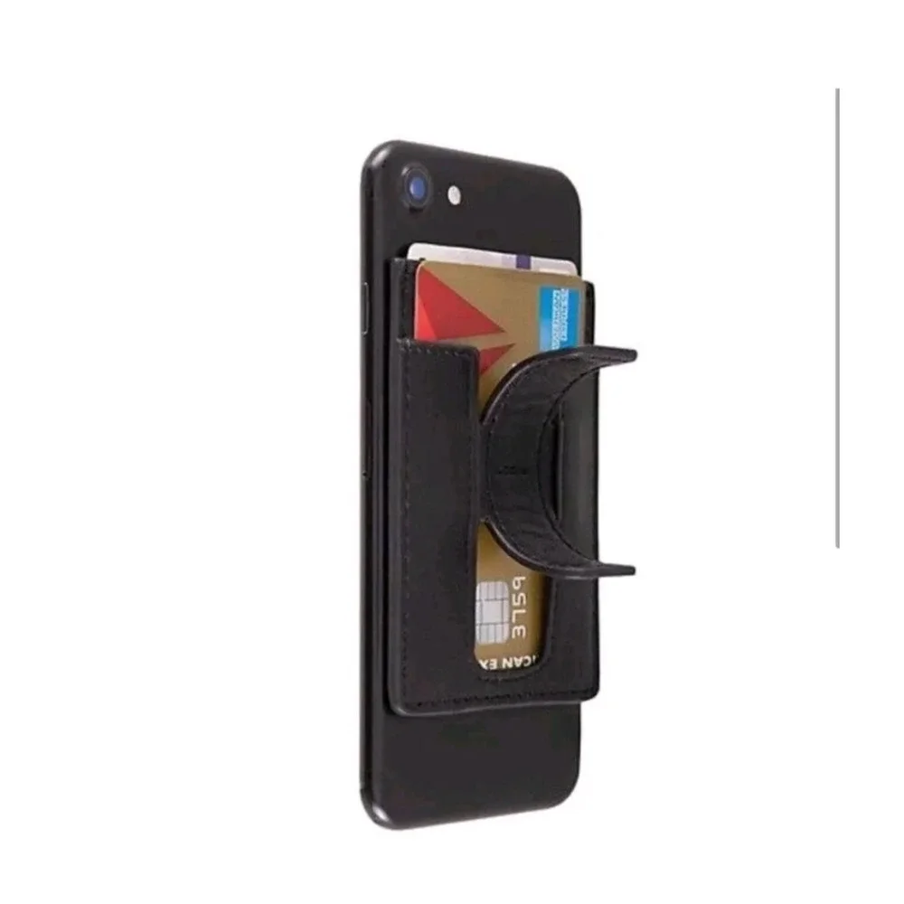 Lodis Black Genuine Leather Adhesive Tech Card Case RFID Protection E23227884900